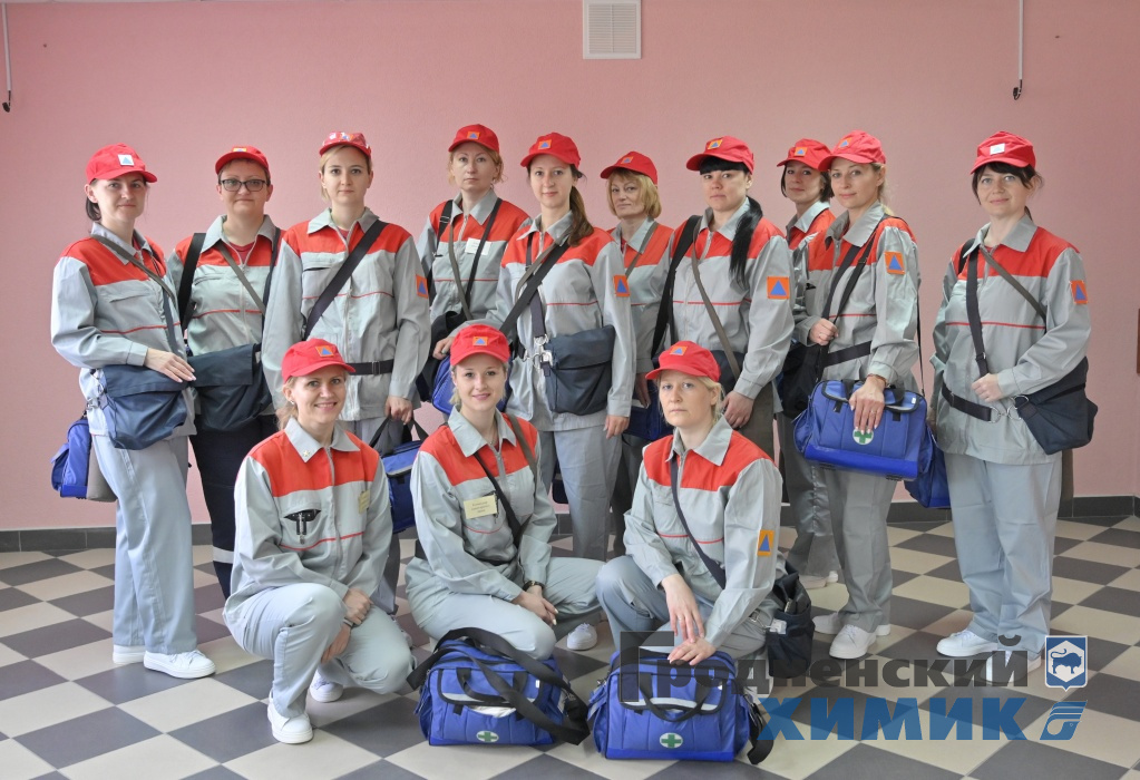 Санитарная дружина гражданской обороны ОАО «Гродно Азот» приняла участие в соревнованиях среди санитарных формирований города