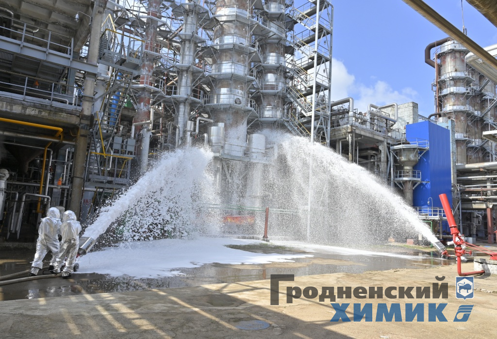 В ОАО «Гродно Азот» прошли плановые тактико-специальные учения по ликвидации чрезвычайной ситуации 