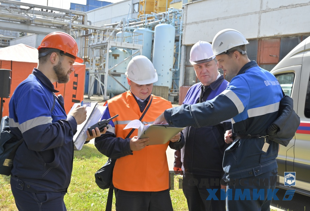 В ОАО «Гродно Азот» прошли плановые тактико-специальные учения по ликвидации чрезвычайной ситуации 