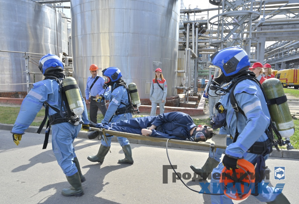В ОАО «Гродно Азот» прошли плановые тактико-специальные учения по ликвидации чрезвычайной ситуации 