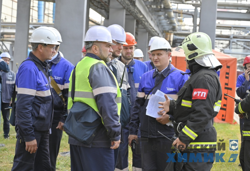 В ОАО «Гродно Азот» прошли плановые тактико-специальные учения по ликвидации чрезвычайной ситуации 